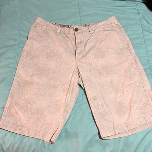 Merona Khaki shorts with Palm Leaf Pattern